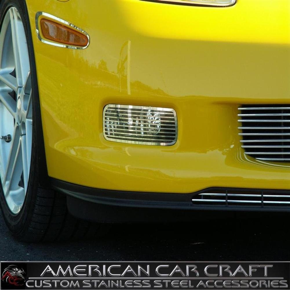 Corvette Driving Light Grille 2 Pc. (Set) - Polished Stainless Steel : 2006-2013 Z06,ZR1,Grand Sport-SR1 Performance