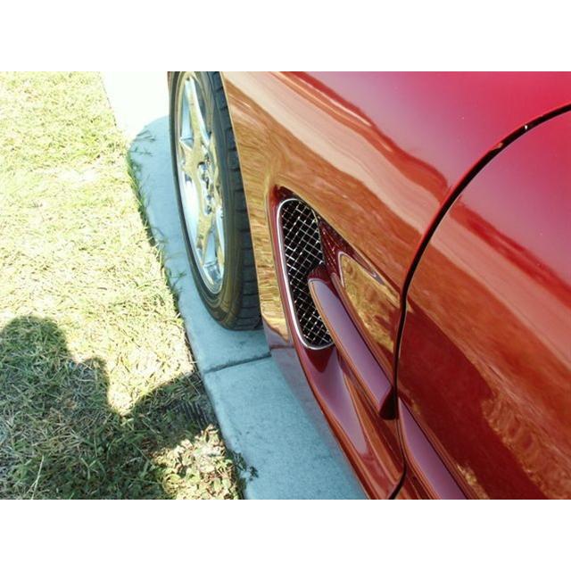 American Car Craft Chevrolet Corvette 1997 1998 1999 2000 2001 2002 2003 2004 Chrome Mesh Side Vent Grille Chrome Insert Trim Kit-SR1 Performance