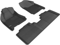 3D MAXpider Complete Set Custom Fit All-Weather Floor Mat for Select Cadillac SRX Models - Kagu Rubber (Gray)-SR1 Performance