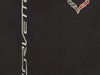 C7 Corvette Embroidered Jacket - Classic Twill Racing Style Snap Up Design - Black