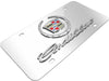 Cadillac Stainless Steel Chrome License Plate with 3D Chrome Logo