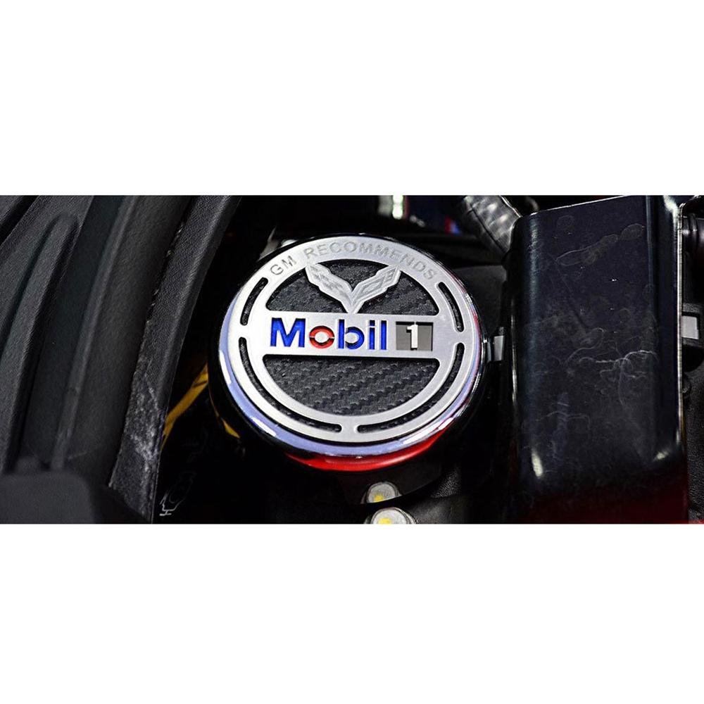 Corvette Commemorative GM Recommends Mobil 1 Oil Cap Cover : C7 Stingray, Z51, Z06, Grand Sport-SR1 Performance