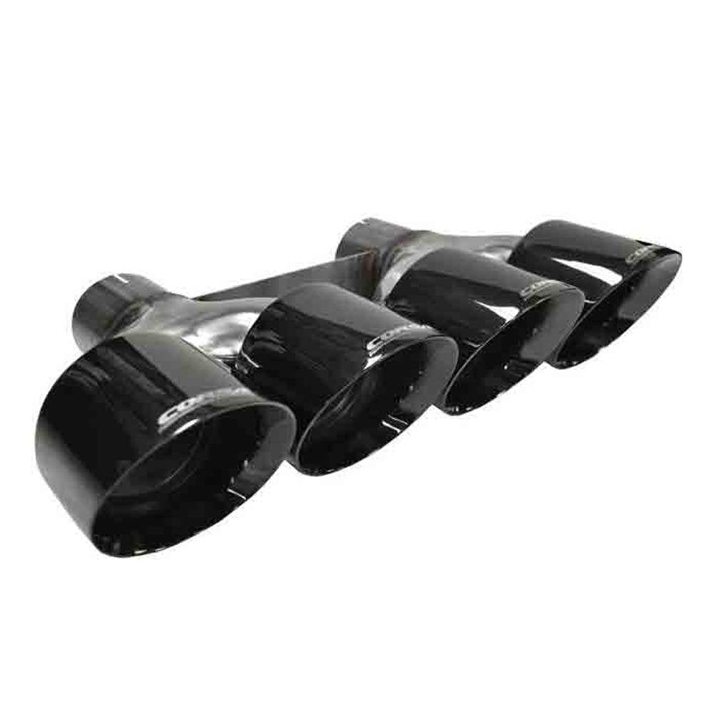Corvette CORSA Dual Rear Exit; Quad 4.5" Black Tips : C7 Stingray, Z51, Z06, Grand Sport, ZR1-SR1 Performance