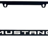 Ford Mustang License Plate Frame - Black with Mirrored Script