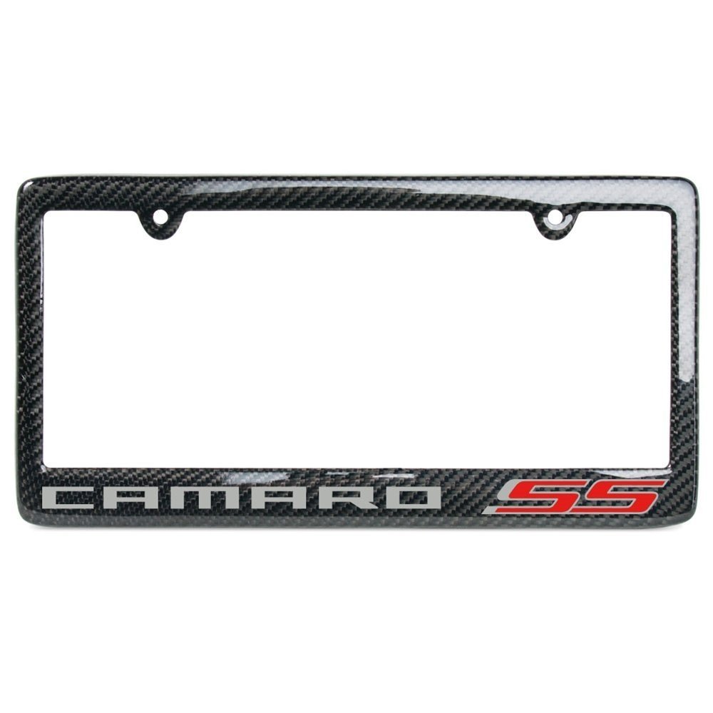 Camaro 6th Generation Carbon Fiber License Plate Frame (Badge Logo)