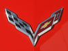 C7 Corvette Stingray GM Crossed Flags Rear Emblem : Chrome