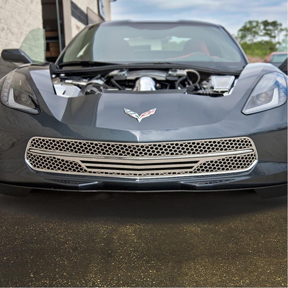 2014-2017 C7 Corvette Stingray - 3pc Retro Matrix Series Front Grille