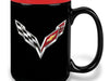 C7 Corvette Crossed Flags Coffee Mug - Black/Red : Stingray