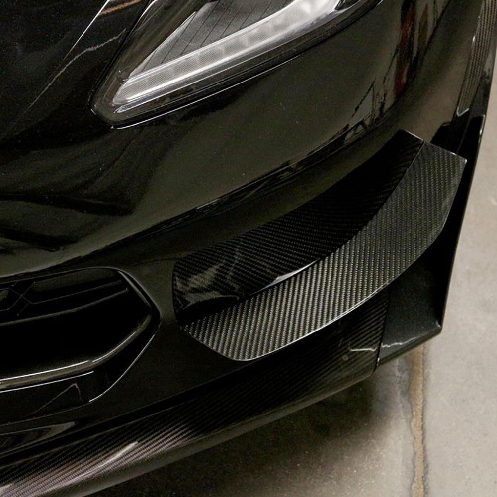 Corvette Front Bumper Race Canards - Carbon Fiber - APR Performance : C7 Stingray, Z51, Z06, Grand Sport-SR1 Performance