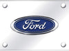 Ford 3D Logo on Chrome Stainless Steel License Plate