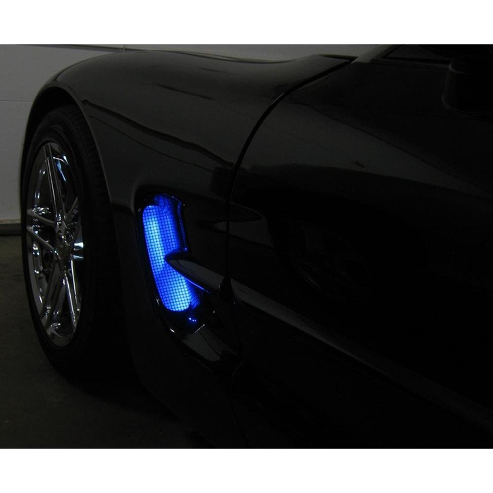 Corvette Side Cove LED Lighting Kit with (4) Function Remote : 1997-2004 C5 & Z06 (Aqua Super Bright)