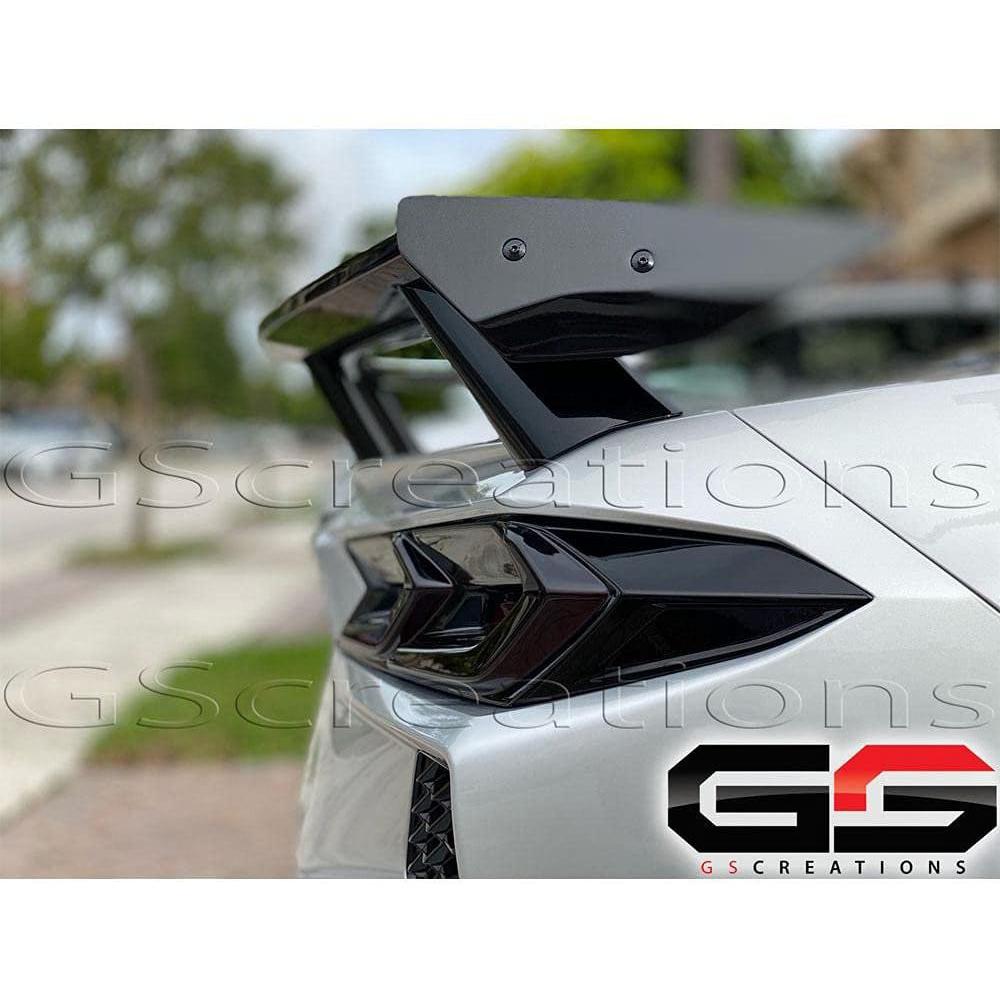 Corvette Rear Tail Light Molded Rear Blackout Smoked Covers : C8 Stingray, Z51-SR1 Performance