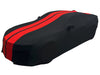 2010-2024 Camaro Ultraguard Stretch Satin Indoor Car Cover : Sport Series - Black with Red Stripes
