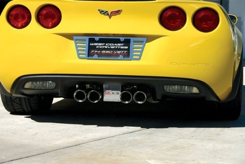 Corvette Exhaust Plate - Billet Chrome with C6 Z06 Logo : Z06