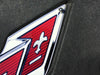 C7 Corvette Stingray Crossed flag Metal Underhood Emblem Fits: 2014 and Newer Corvettes