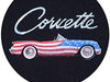 C7 Corvette American Flag Tee Shirt - Black