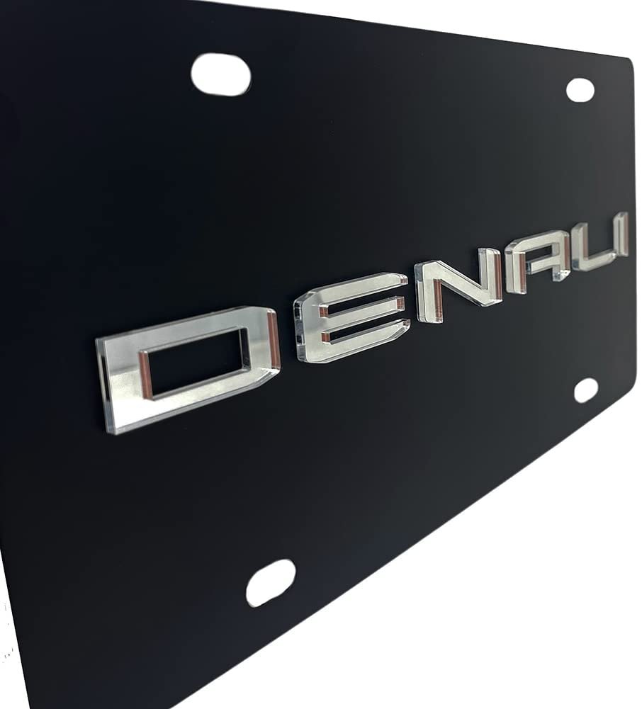 2019-2023 GMC Denali on Carbon Steel License Plate with Mirrored Script