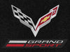 Corvette Grand Sport w/ Crossed Flags Cargo Mats - Lloyds Mats: C7 Grand Sport - Jet Black