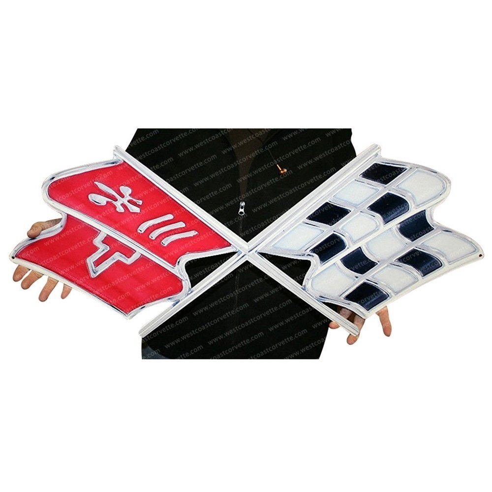 Corvette Flags 1968-1972 Metal Sign Large 32" x 13"-SR1 Performance
