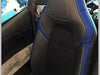 C7 Corvette Seat Covers Custom Fit : Stingray, Z51, Z06, Grand Sport (Black Suede with Blue Accent)