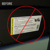 Universal Sunvisor Warning Label Covers - Jet Black