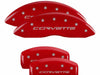 MGP Caliper Covers Chevrolet Corvette C6 2005 2006 2007 2008 2009 2010 2011 2012 (Licensed Logo) - Red