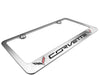 C7 Corvette License Plate Frame - Chrome with Double Logo & Script
