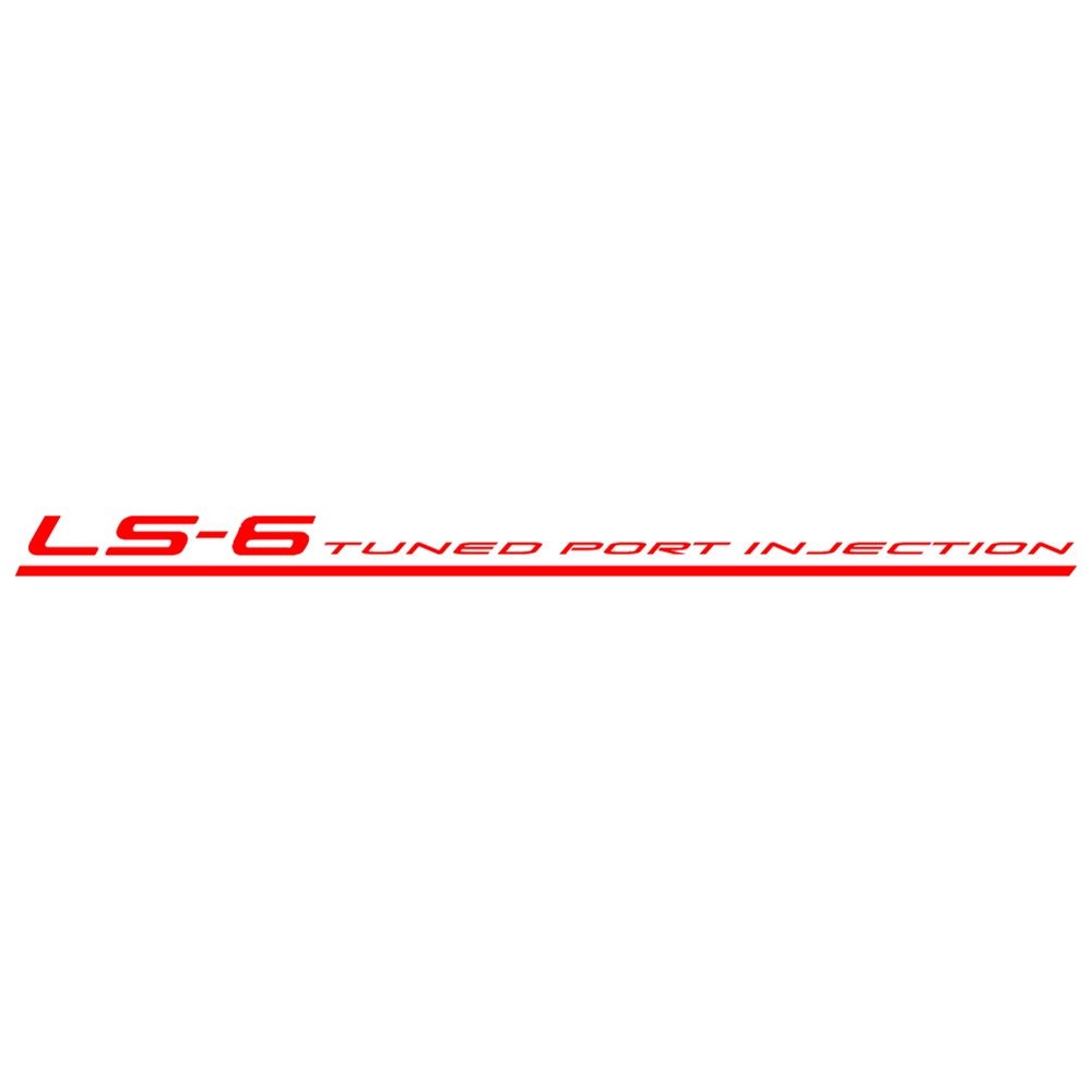 Corvette LS-6 Tuned Port Injection Decal - Red : 2001-2004 C5-SR1 Performance