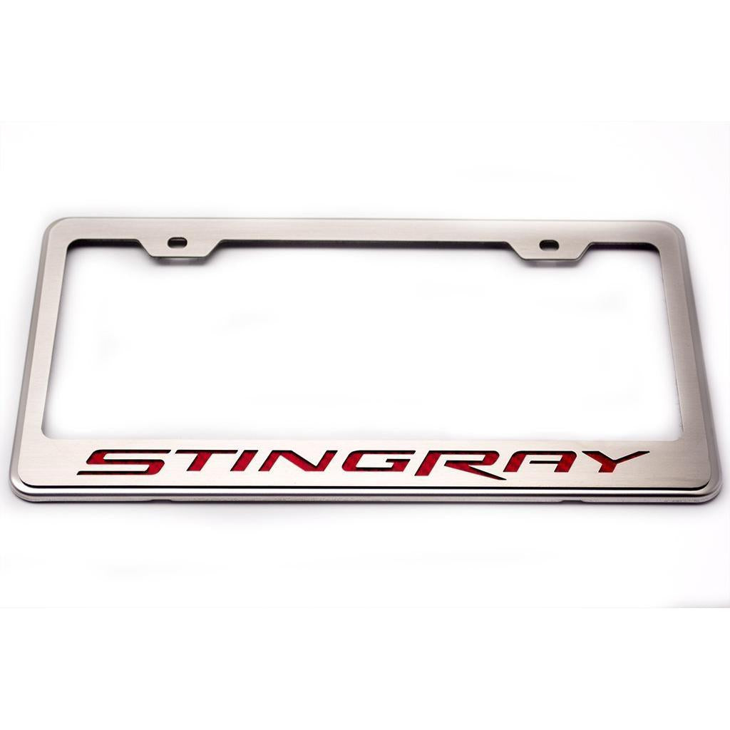 American Car Craft 052032-RD Red Carbon Fiber Rear Tag Frame (Stingray)-SR1 Performance