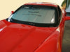 C6 Corvette Windshield Sunshade - Insulated Silver with Crossed Flags Logo