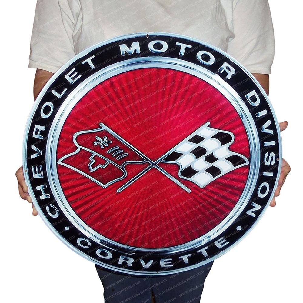 Corvette Flags Metal Sign Large 19" x 19"-SR1 Performance