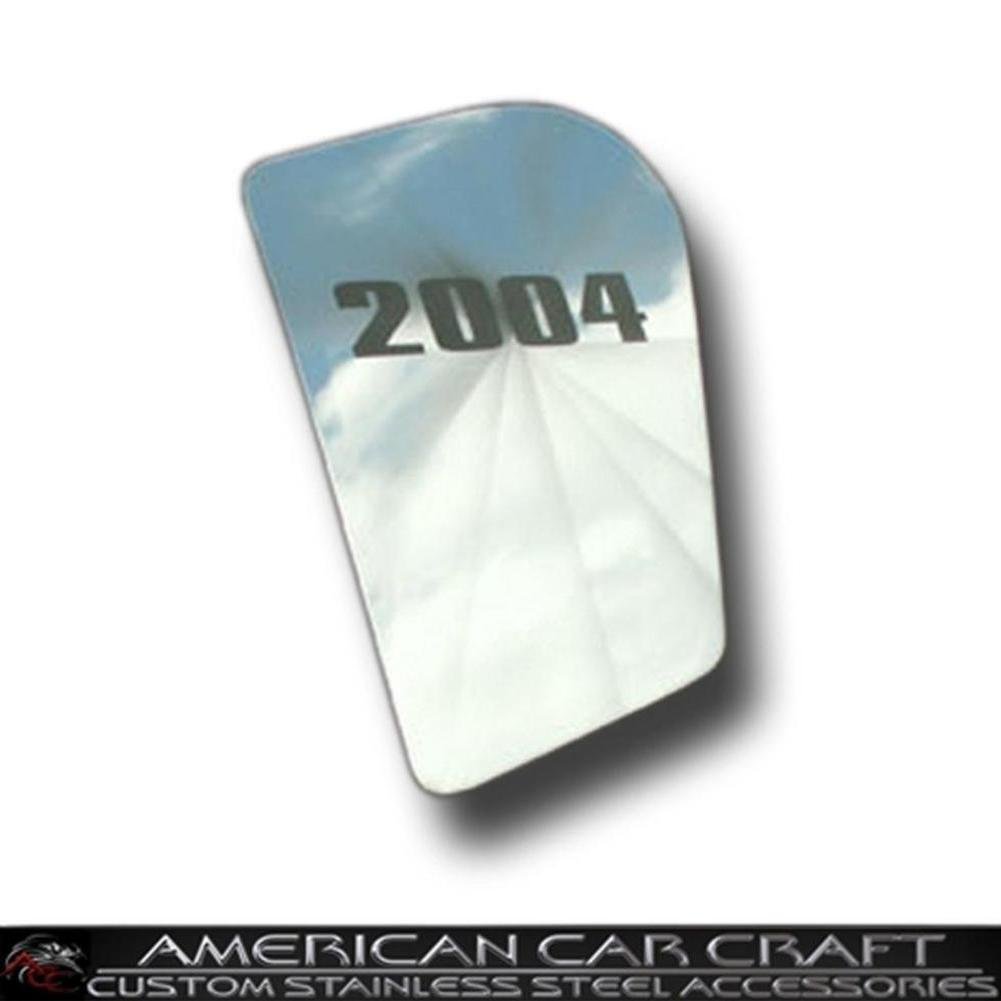 Corvette Hood Insert with Etched Year Polished Stainless Steel : 1997-2004 C5-SR1 Performance