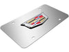 Cadillac New Crest Stainless Steel Chrome License Plate with 3D Chrome Logo