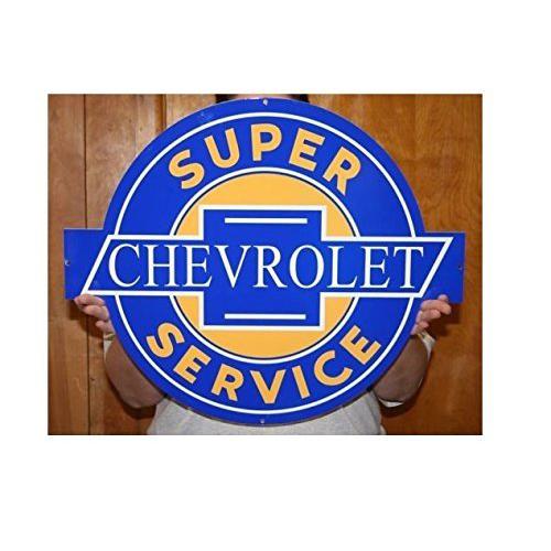 GM CHEVROLET Chevy Super Service 23" × 19" – Metal Sign