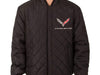 C7 Corvette Reversible Wool Varsity Style Jacket w/Leather Sleeve - Black