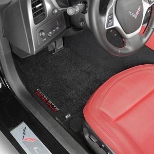 C7 Corvette Floor Mats - Lloyds Mats - Corvette Racing Script Logo