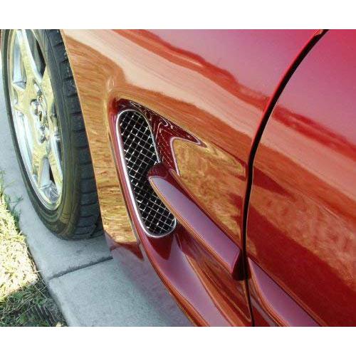 American Car Craft Chevrolet Corvette 1997 1998 1999 2000 2001 2002 2003 2004 Chrome Mesh Side Vent Grille Chrome Insert Trim Kit-SR1 Performance