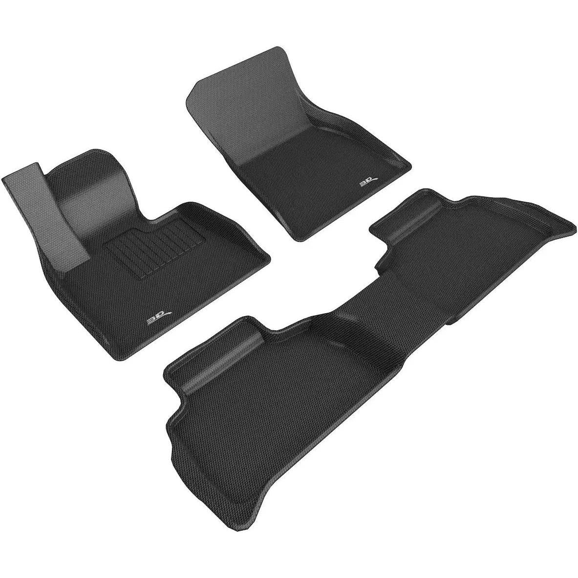 3D MAXpider Custom Fit Kagu Floor Mat (Black) for 2020-2022 BMW X6 (G06) - 1ST Row 2ND Row-SR1 Performance