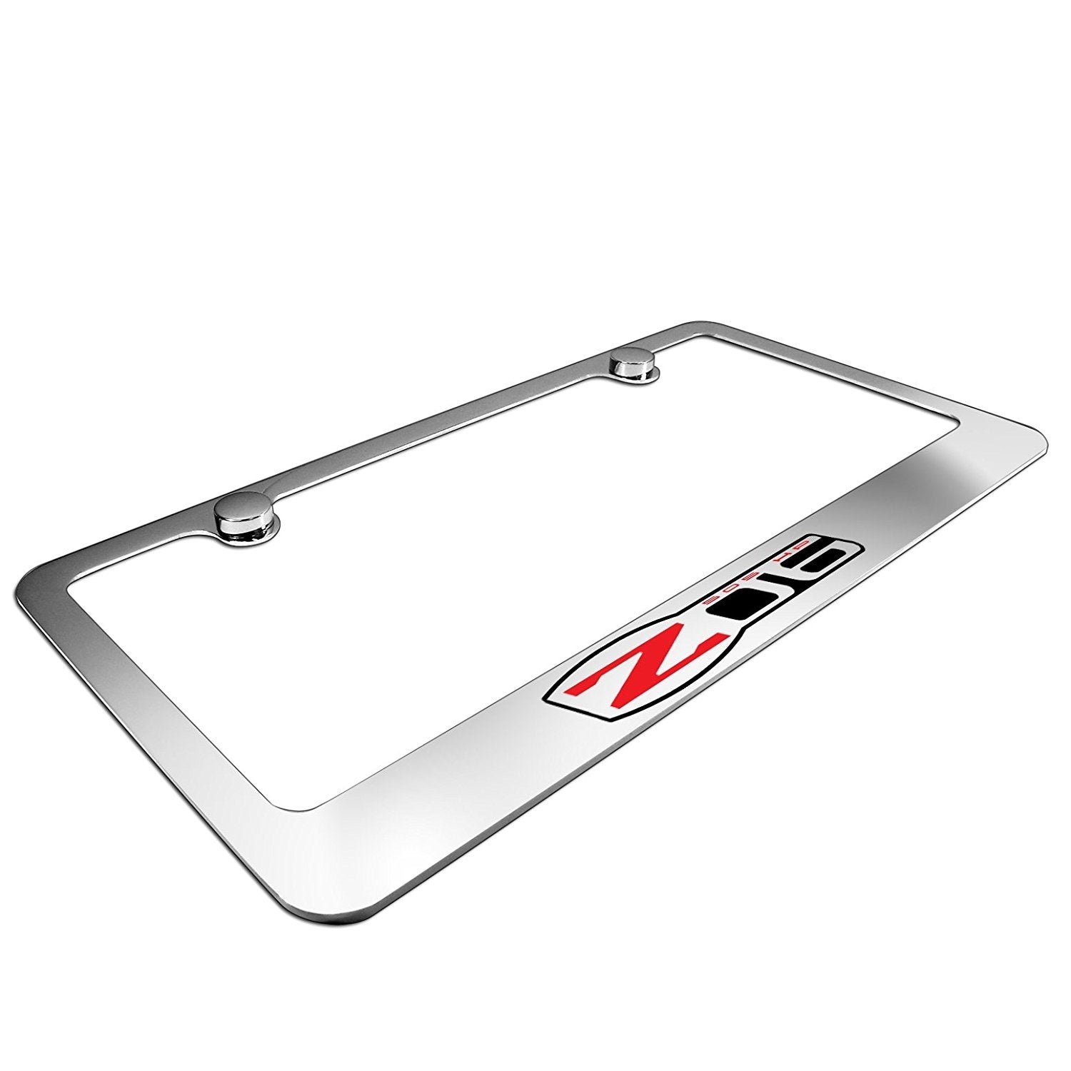 C6 Corvette Z06 505HP Logo Metal License Frame - Chrome