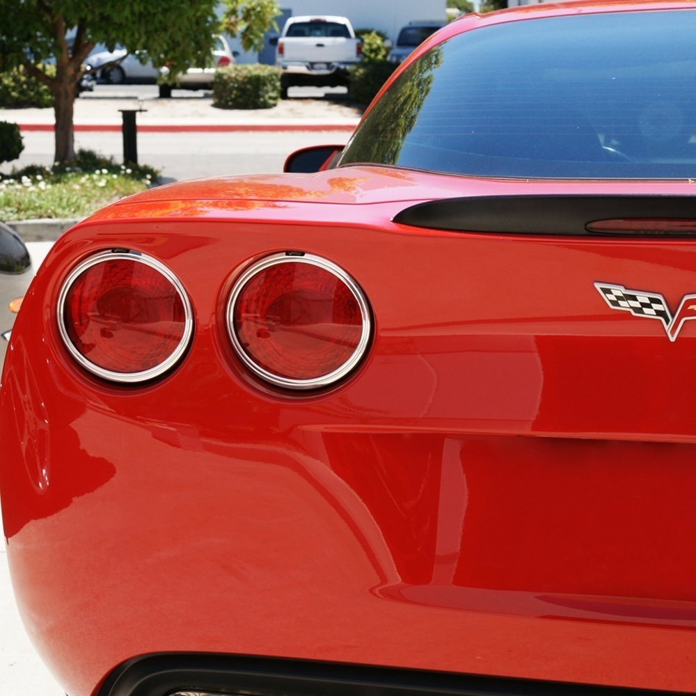 Corvette Rear Taillight Bezels - Billet Chrome : 2005-2013 C6,Z06,ZR1,Grand Sport