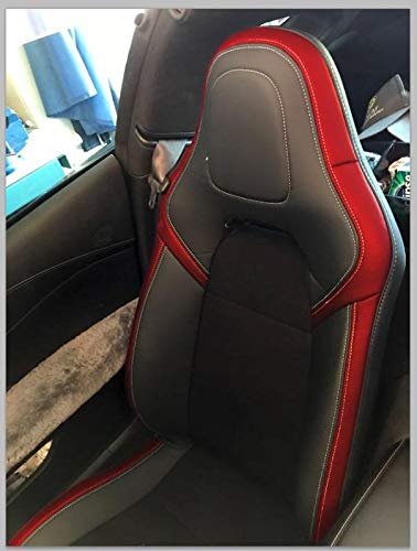 C7 Corvette Seat Covers Custom Fit : Stingray, Z51, Z06, Grand Sport (Black Suede with Blue Accent)