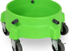 Liquid X Dual Bucket Wash System with Lime Green Dollies - 3" Gray Casters