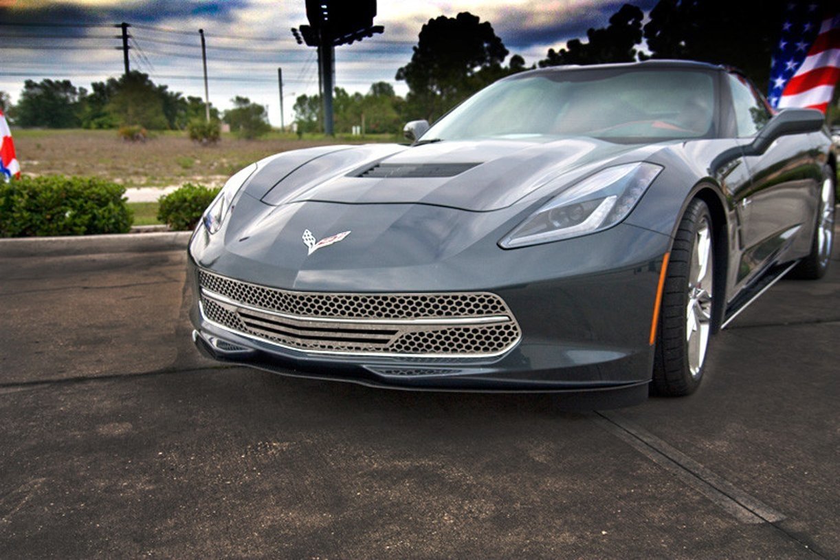 2014-2017 C7 Corvette Stingray - 3pc Retro Matrix Series Front Grille