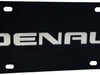 GMC Denali License Plate Carbon Steel Black with Mirror Logo