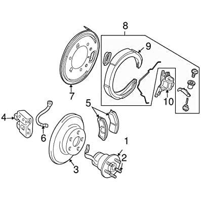 C6 Corvette Rear Brake Shoes for Emergency Brake #12455804-SR1 Performance