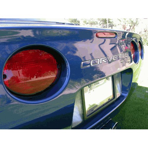 C5 Corvette Rear Stainless Steel Inserts - Letters-SR1 Performance