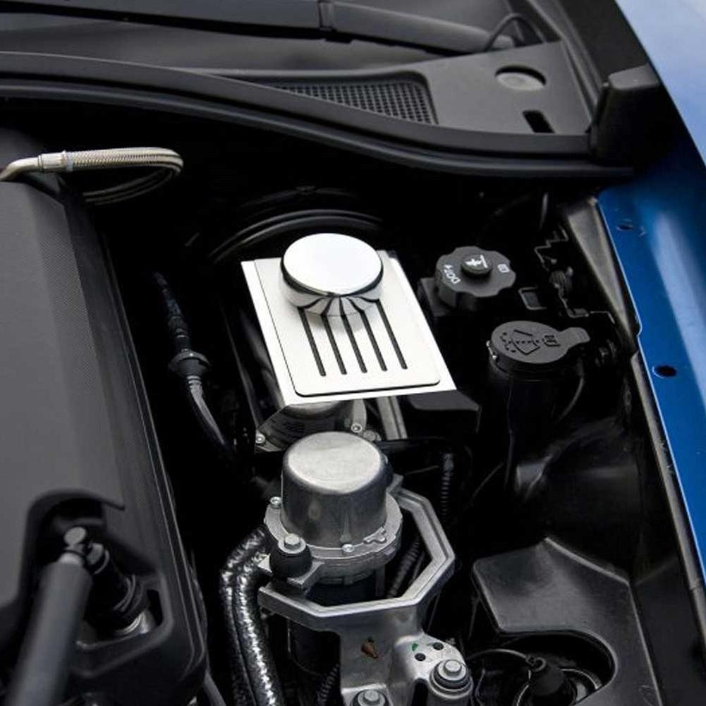 C7 Corvette Stingray Brake Master Cylinder Cover w/ Cap Cover Polished - Slotted-SR1 Performance
