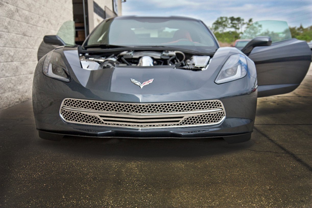 2014-2017 C7 Corvette Stingray - 3pc Retro Matrix Series Front Grille