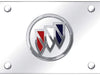 Buick Polished Steel License Plate with Tri-Color Chrome Logo