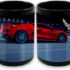 C8 Corvette Coffee Mug 15oz Stoneware Cup with Car - Black